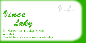 vince laky business card